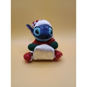 Disney Lilo and Stitch Christmas Winter Sled Stitch Plush (vibrates) Read.